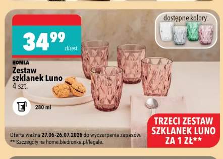 Zestaw szklanek Luno Homla