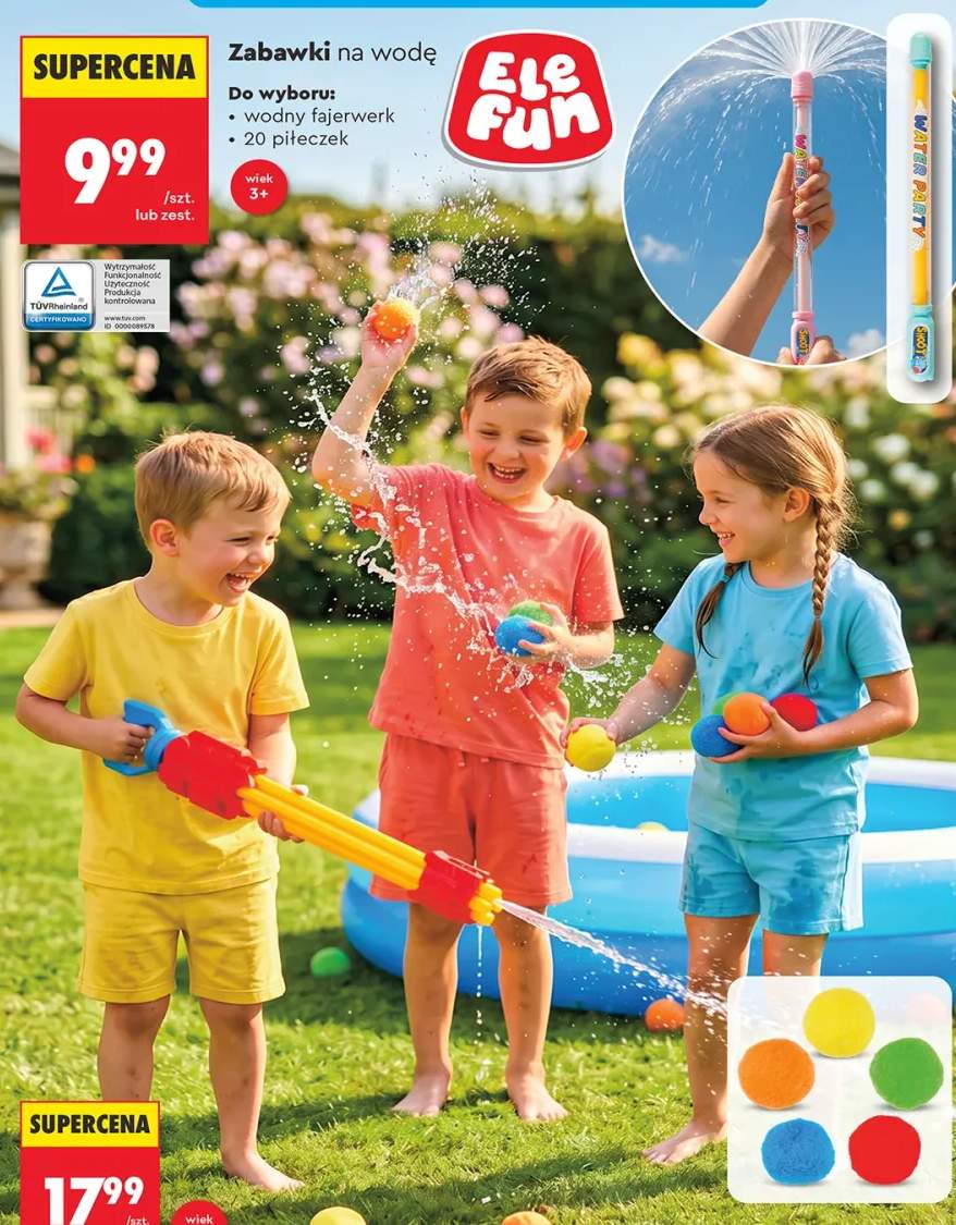 Zabawka na wodę wodny fajerwerk Elefun +1 wariant