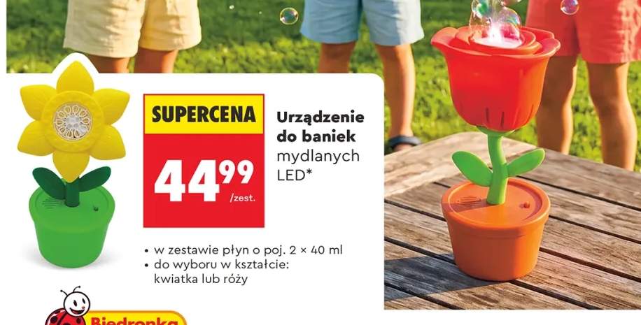 Urządzenie do baniek mydlanych LED róża Fru Blu +1 wariant