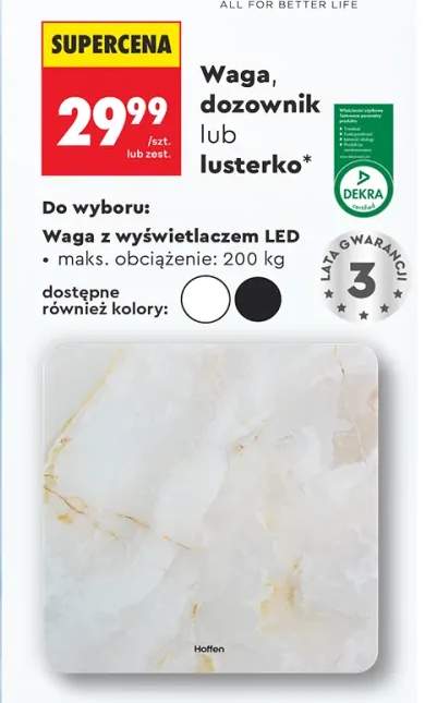 Waga łazienkowa z wyświetlaczem LED Hoffen