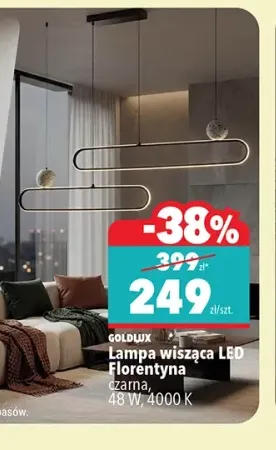 Lampa wisząca LED Florentyna Goldlux czarna
