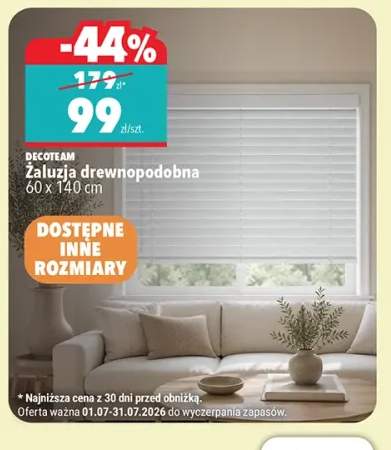 Żaluzja drewnopodobna Decoteam 60x140 cm