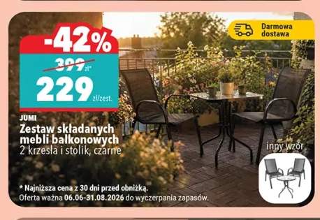 Zestaw składanych mebli balkonowych Jumi