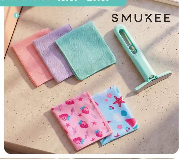 Zestaw minimop z 5 ściereczkami z mikrofibry Smukee
