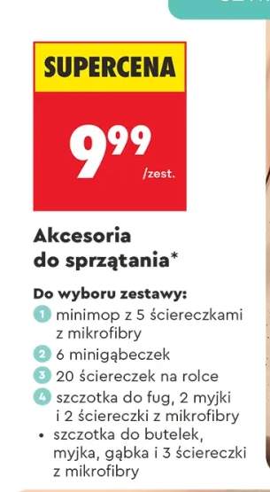 Zestaw szczotka do butelek myjka gąbka i 3 ściereczki z mikrofibry Smukee