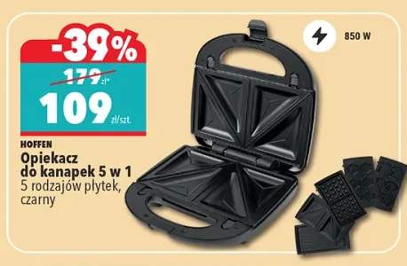 Opiekacz do kanapek Hoffen 5 w 1 czarny