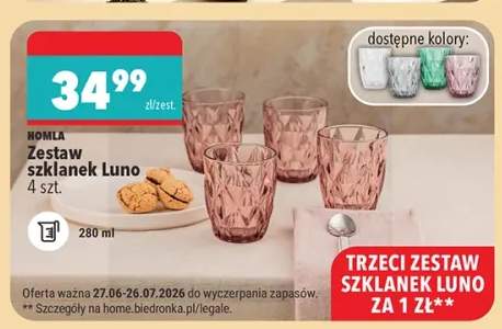 Zestaw szklanek Homla Luno 4-pak