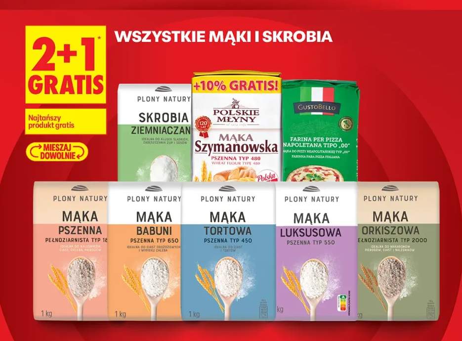 Mąki i skrobia +6 wariantów