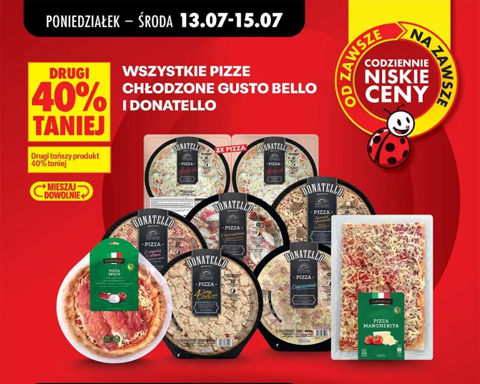 Pizze chłodzone Gusto Bello i Donatello +7 wariantów