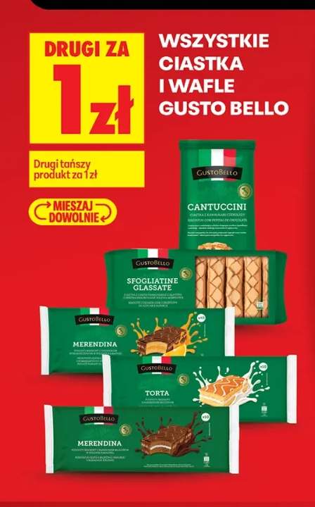 Ciastka i wafle Gusto Bello +4 warianty