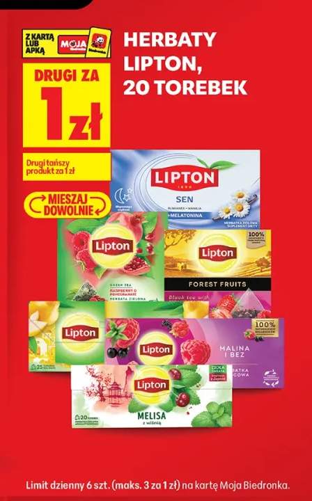 Herbata Lipton Sen Rumianek Wanilia Melatonina +1 wariant