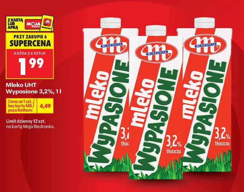 Mleko UHT Mlekovita Wypasione 3,2%