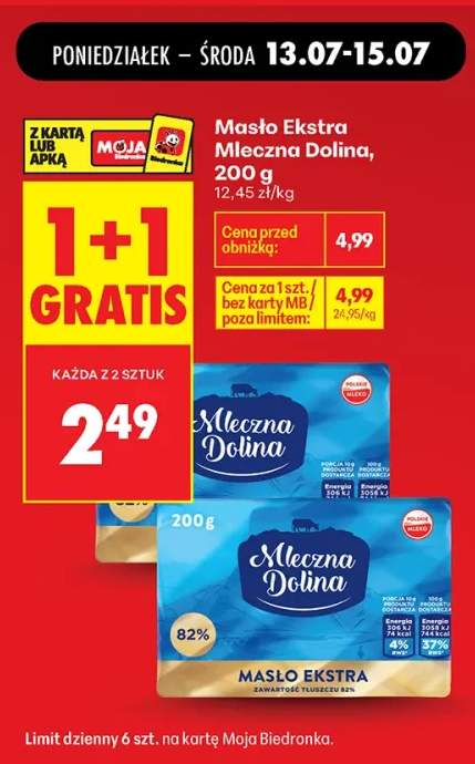 Masło Ekstra Mleczna Dolina