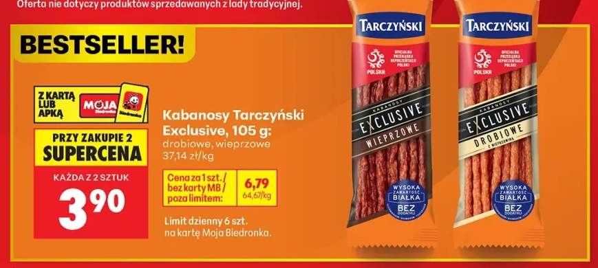 Kabanosy drobiowe Tarczyński Exclusive