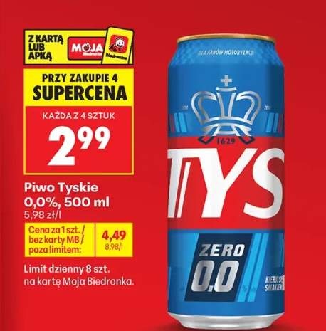Piwo bezalkoholowe Tyskie