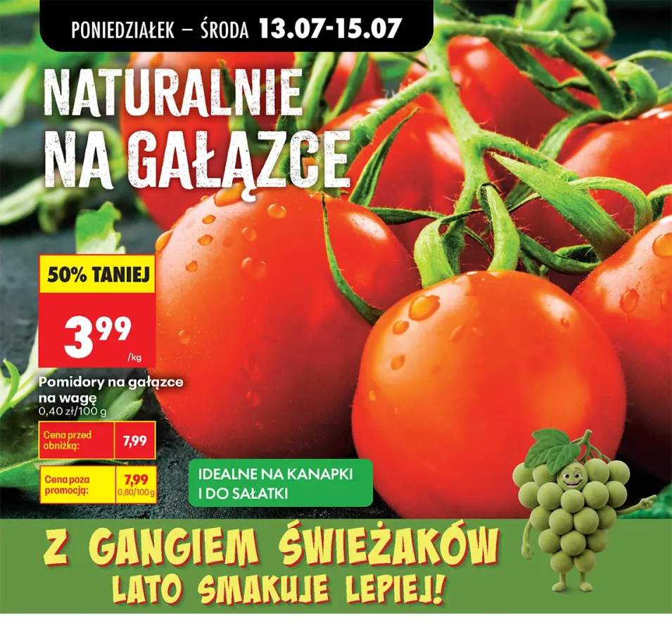 Pomidory na gałązce na wagę