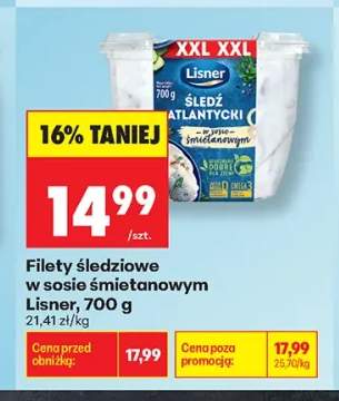 Filety śledziowe w sosie śmietanowym Lisner