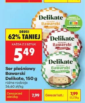 Ser pleśniowy Bawarski łagodny Delikate +2 warianty