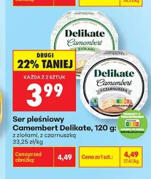 Ser pleśniowy Camembert z ziołami Delikate +1 wariant