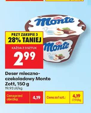 Deser mleczno-czekoladowy Monte Zott