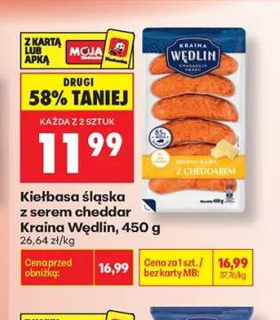 Kiełbasa śląska z serem cheddar Kraina Wędlin