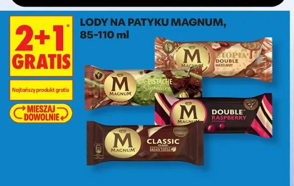 Lody na patyku Magnum Double Hazelnut +3 warianty