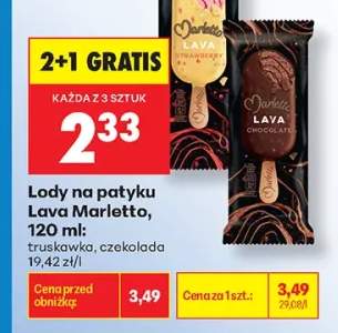 Lody na patyku Lava Marletto czekoladowe +1 wariant