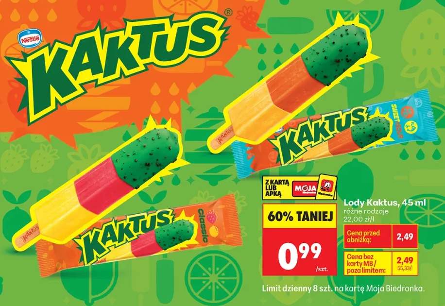 Lody impulsowe Kaktus Classic +1 wariant