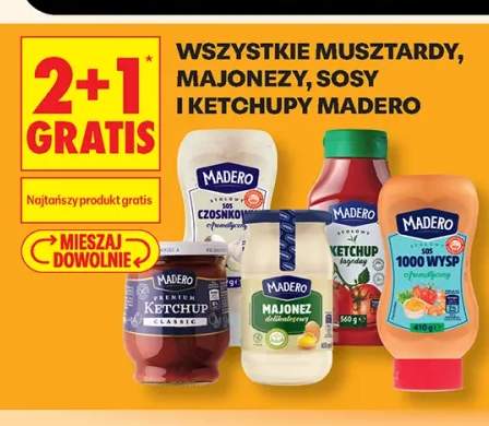 Musztardy, majonezy, sosy i ketchupy Madero +5 wariantów