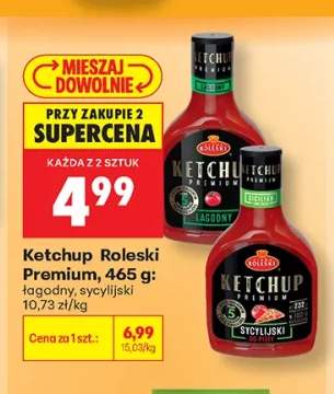 Ketchup łagodny Roleski Premium +1 wariant