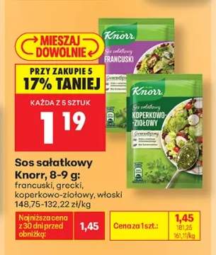 Sos sałatkowy francuski Knorr +3 warianty