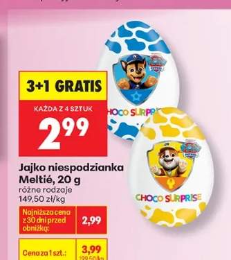 Jajko niespodzianka Meltié Choco Surprise niebieskie +1 wariant