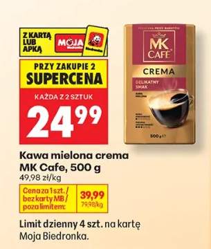 Kawa mielona crema MK Cafe