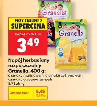 Napój herbaciany rozpuszczalny Granella o smaku malinowym +2 warianty