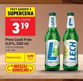 Piwo bezalkoholowe Lech Free Limonka z Miętą +1 wariant