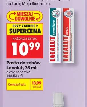 Pasta do zębów Lacalut Aktiv +1 wariant