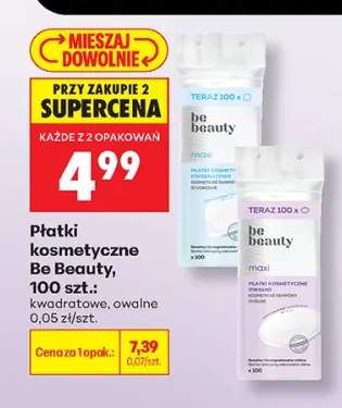 Płatki kosmetyczne Be Beauty kwadratowe +1 wariant