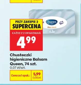 Chusteczki higieniczne Balsam Queen
