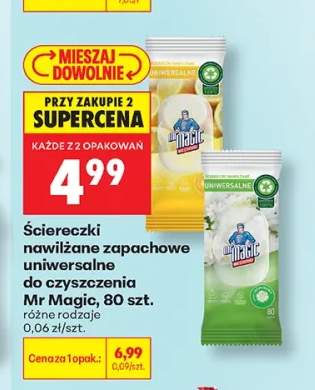 Ściereczki nawilżane zapachowe uniwersalne do czyszczenia Mr Magic