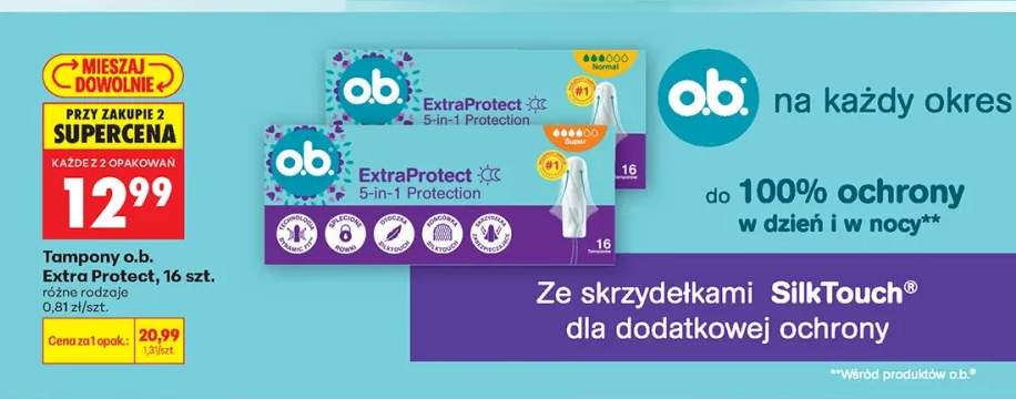 Tampony o.b. Extra Protect Normal +1 wariant