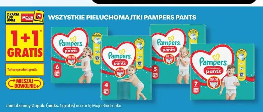 Pieluchomajtki Pampers Pants +4 warianty