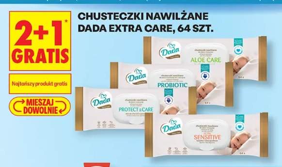 Chusteczki nawilżane Dada Extra Care Aloe Care +3 warianty