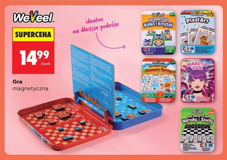 Gra magnetyczna Kółko i Krzyżyk WeVeel +4 warianty