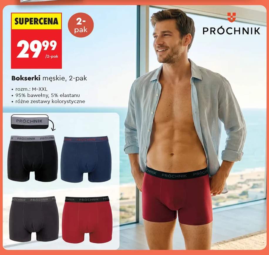 Bokserki męskie Próchnik 2-pak