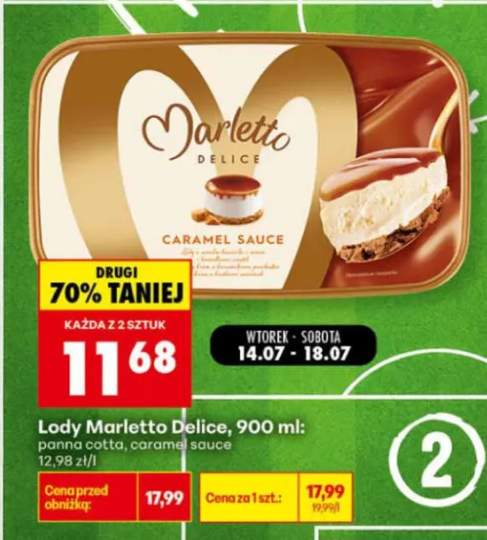 Lody Marletto Delice Caramel Sauce +1 wariant