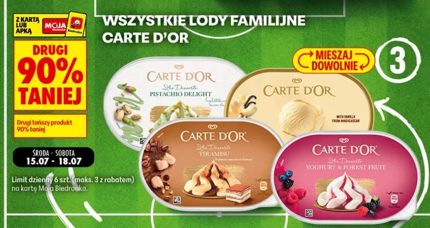Lody familijne Carte D'Or +4 warianty