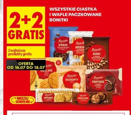 Ciastka i wafle paczkowane Bonitki +4 warianty