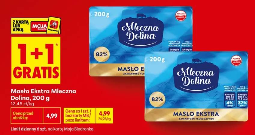 Masło Ekstra Mleczna Dolina