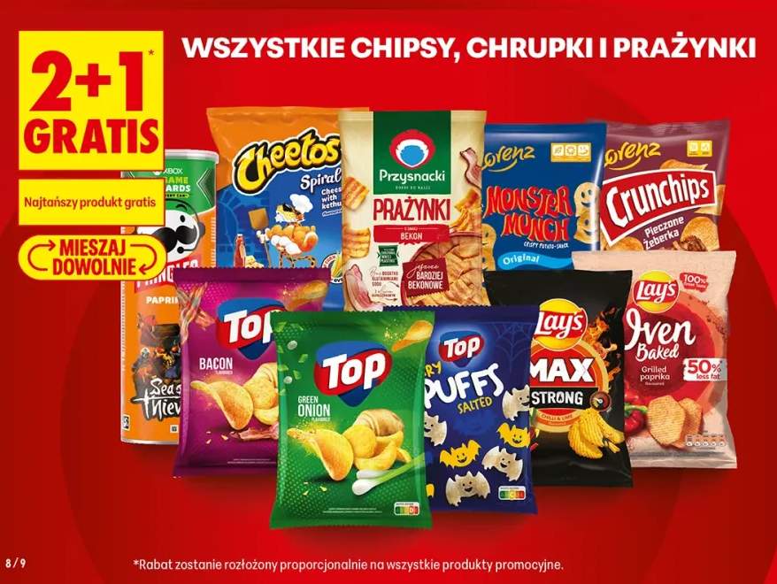 Chipsy, chrupki i prażynki +9 wariantów