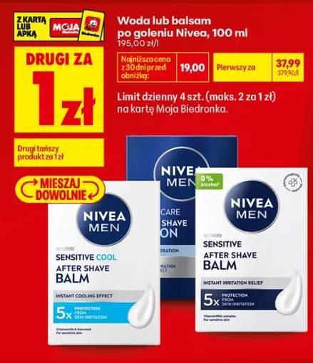 Balsam po goleniu Nivea Men Sensitive +1 wariant